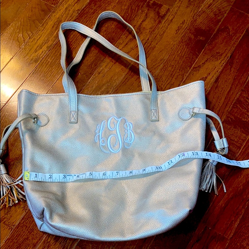 Elegant Gold Monogramed Tote Bag